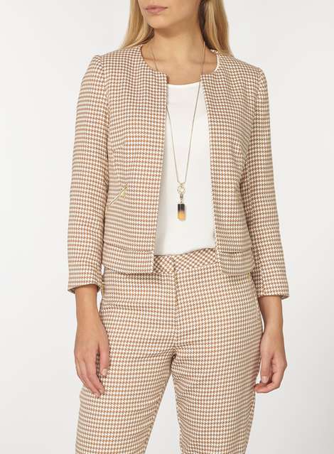 Stone and Ivory Dogtooth Jacket